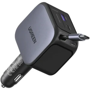 Cargador De Coche Retractil  De 145 W