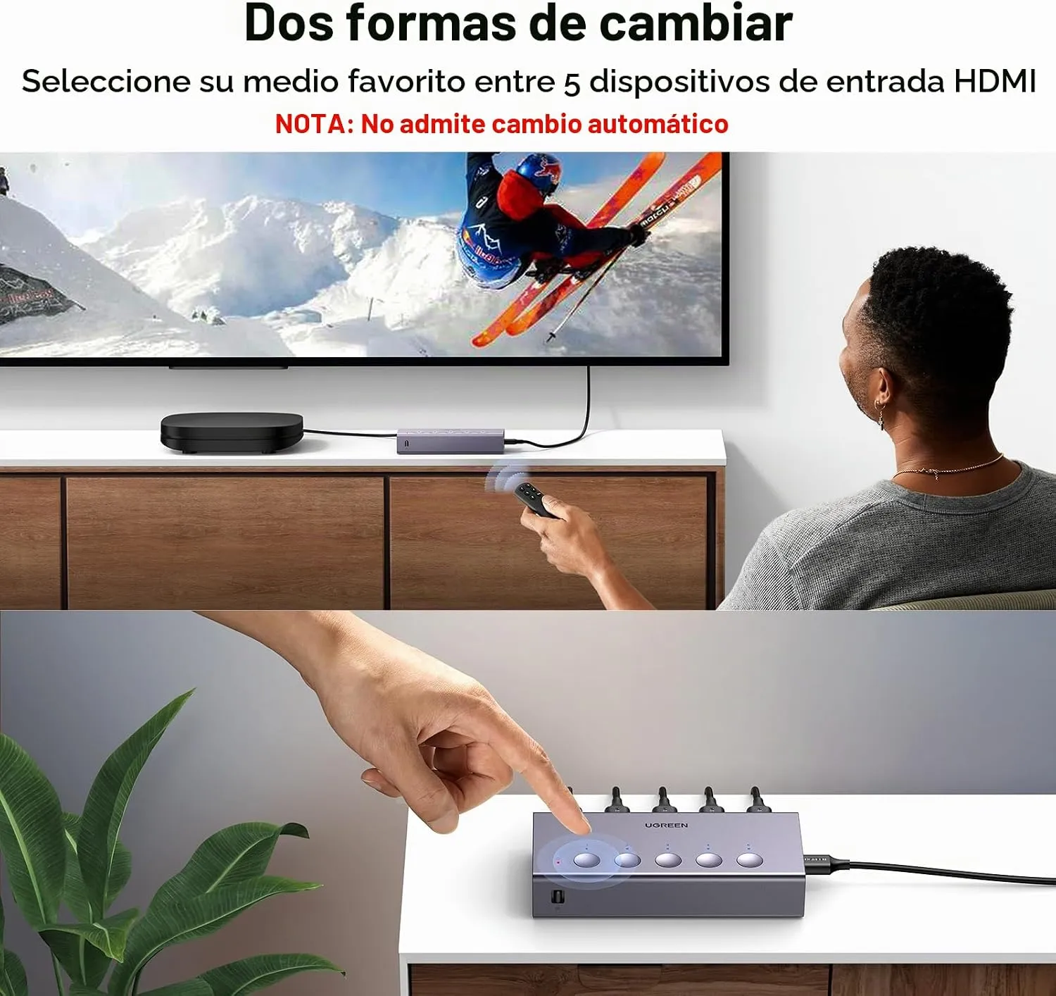Conmutador HDMI 5 IN 1 4K@60HZ - Imagen 4