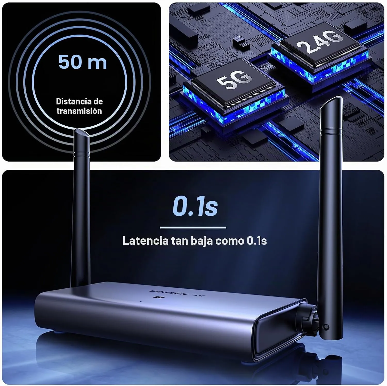 Transmisor Y Receptor Inalambrico HDMI 4K 30HZ - Imagen 4