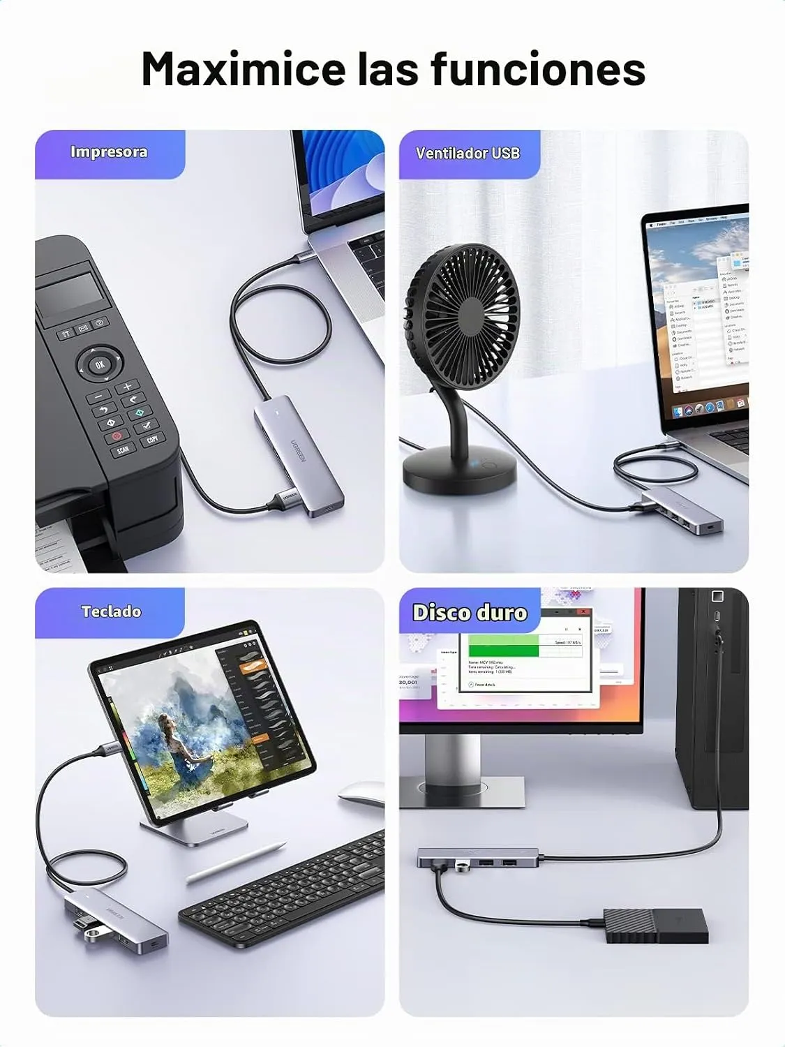 Hub USB-C 4 Puertos - Imagen 3