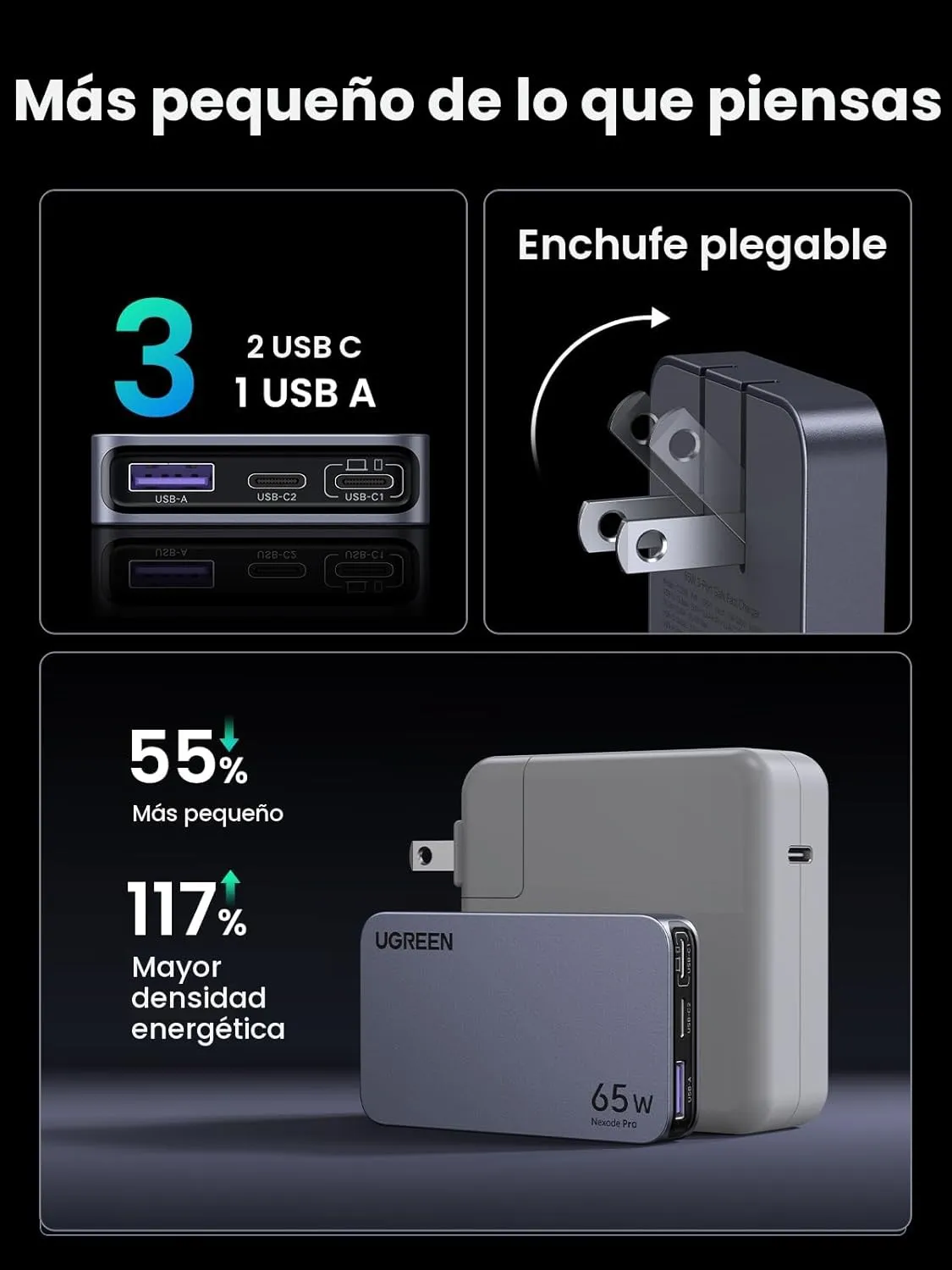 Cargador Nexode Pro 65W Ultra Slim - Imagen 4