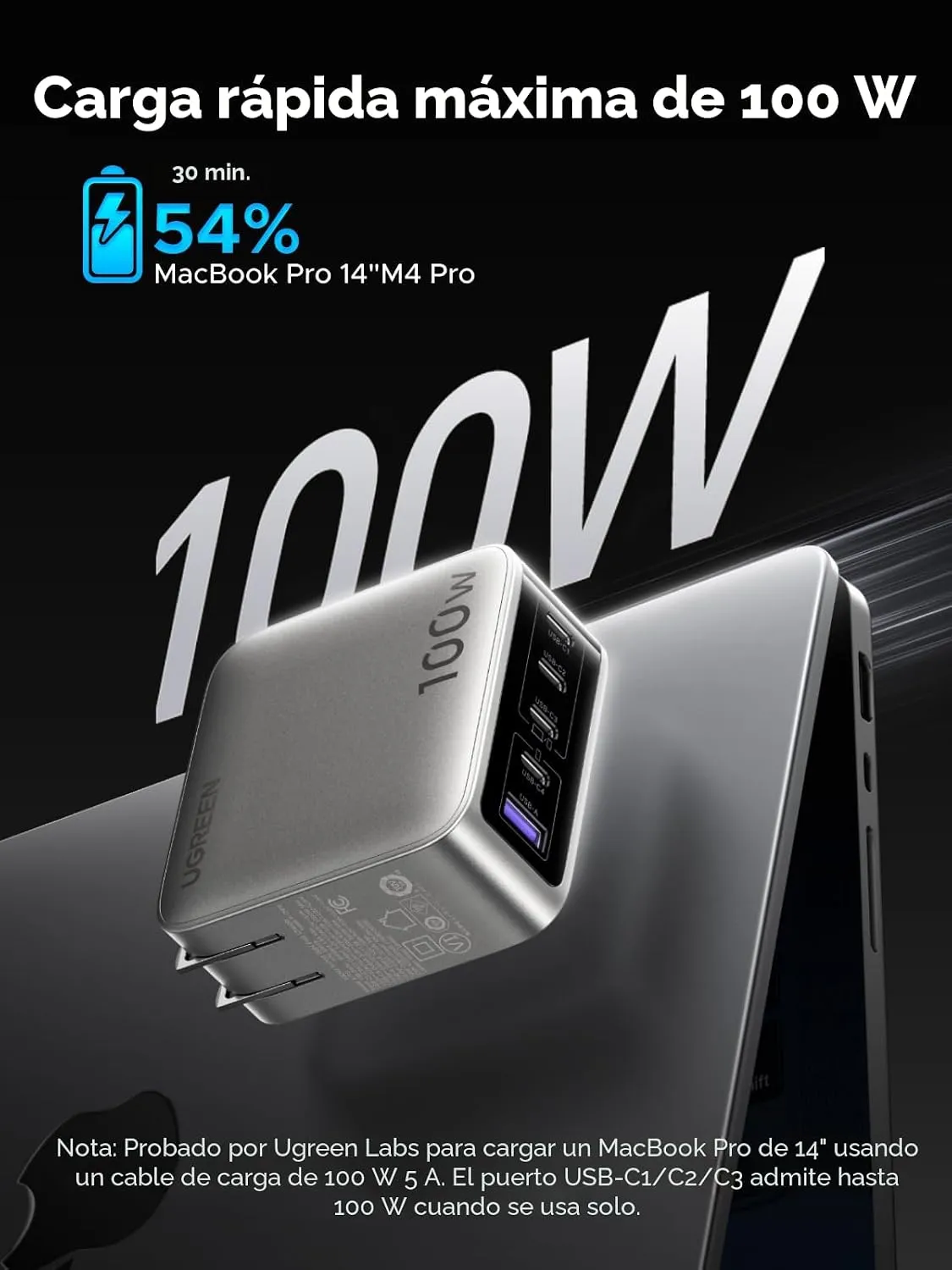 Cargador Nexode Pro De 100 Con Pantalla - Imagen 2